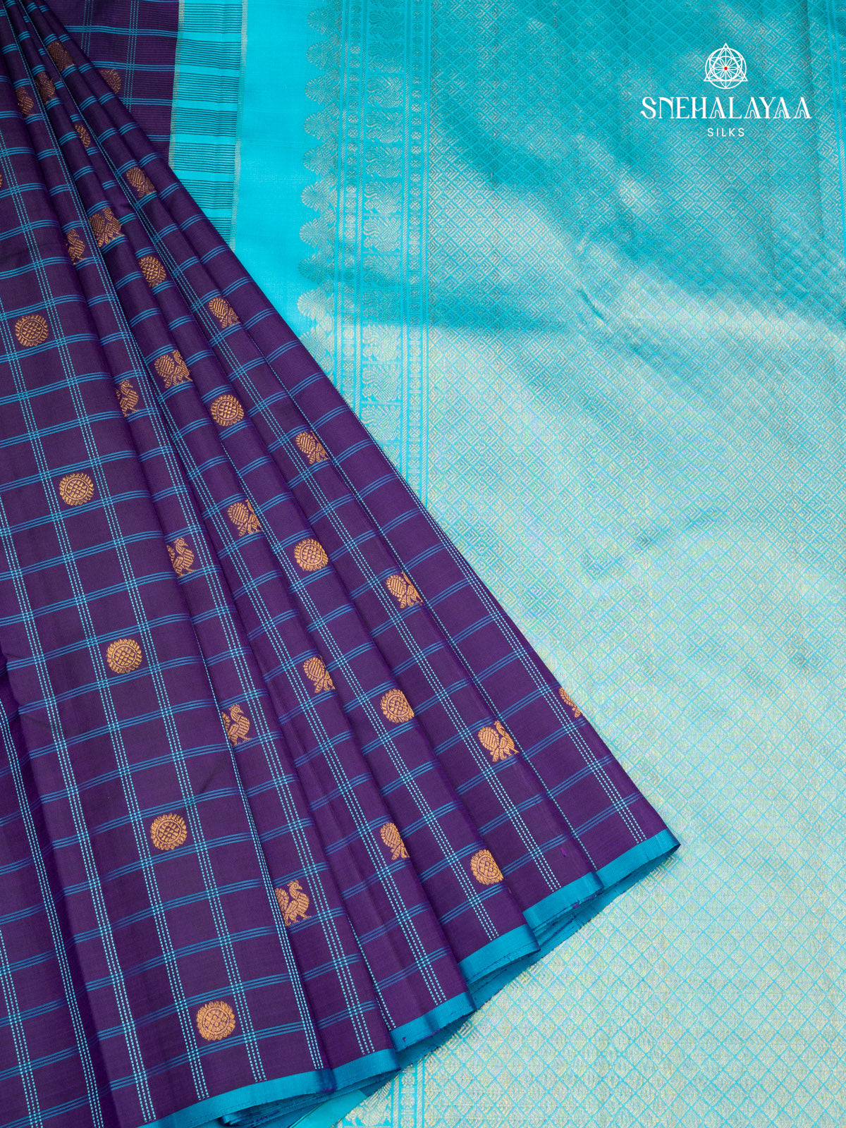 Navy Blue Kanjivaram Silk Saree