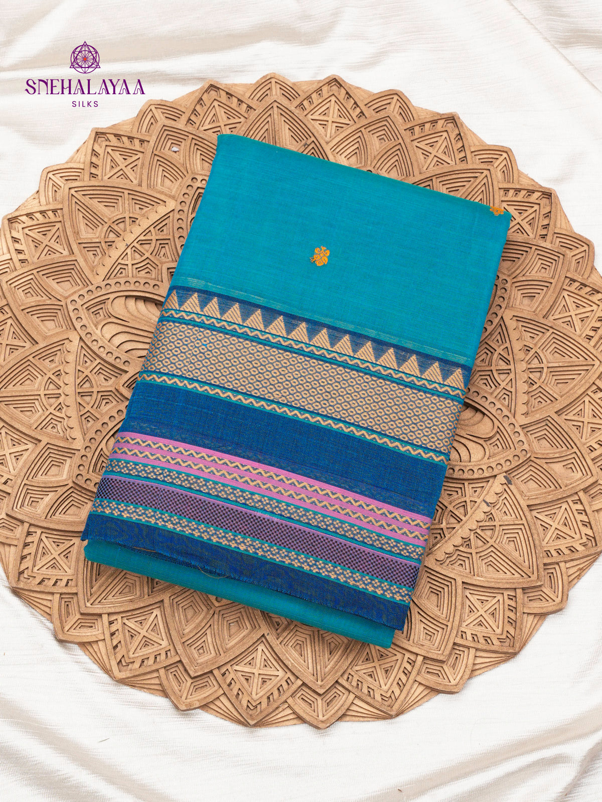 Blue Chettinad Cotton Saree