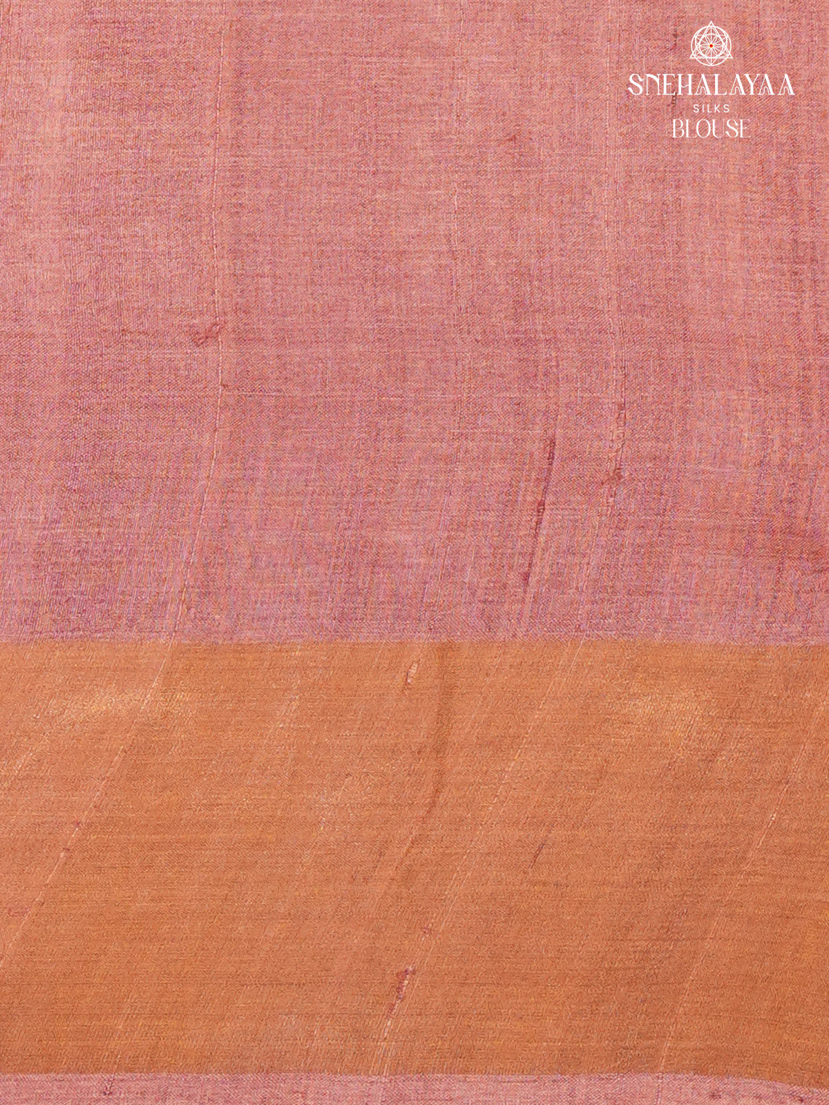 Peach Pink Tussar Silk Saree