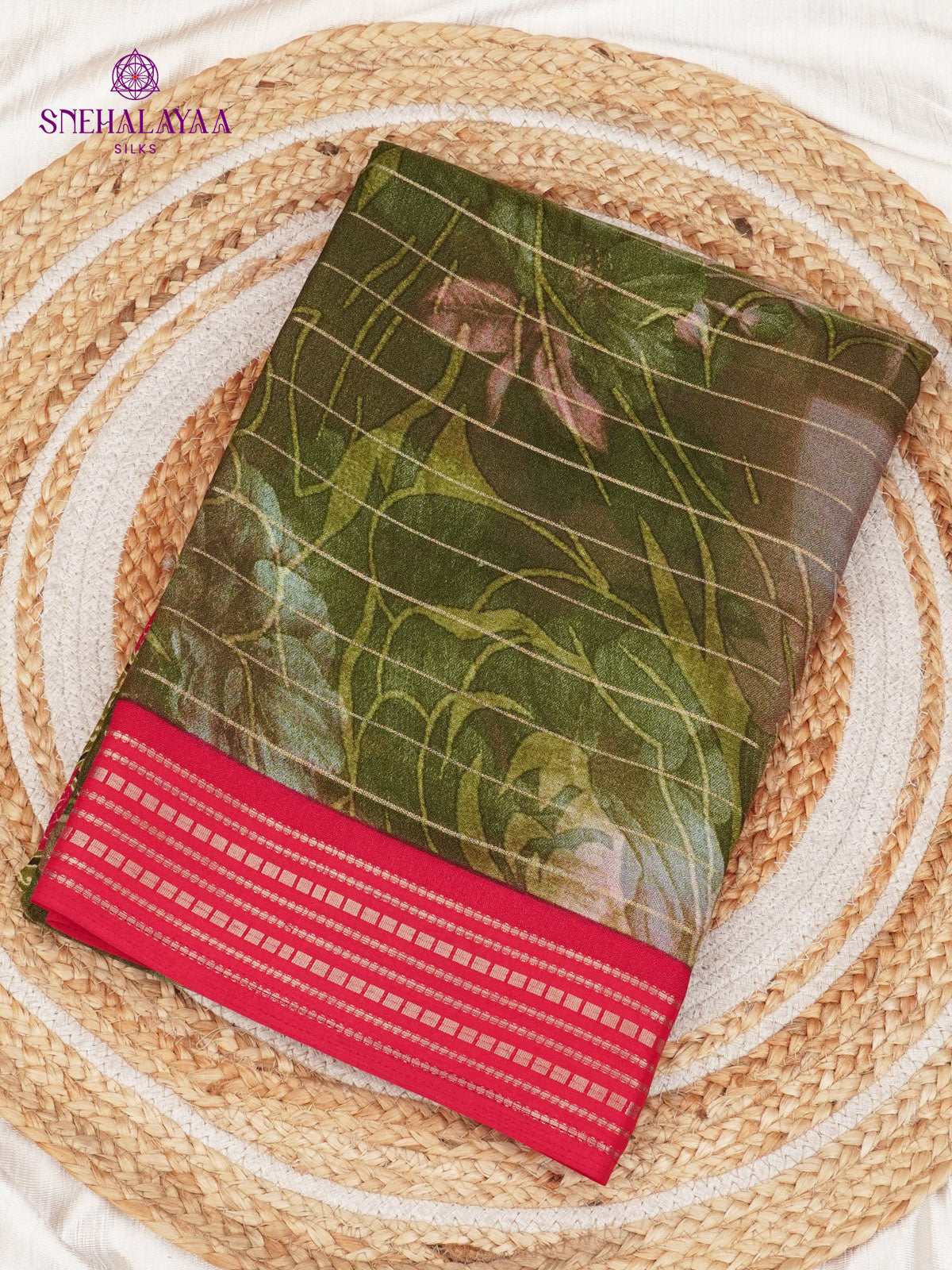 Green Dola Silk Saree