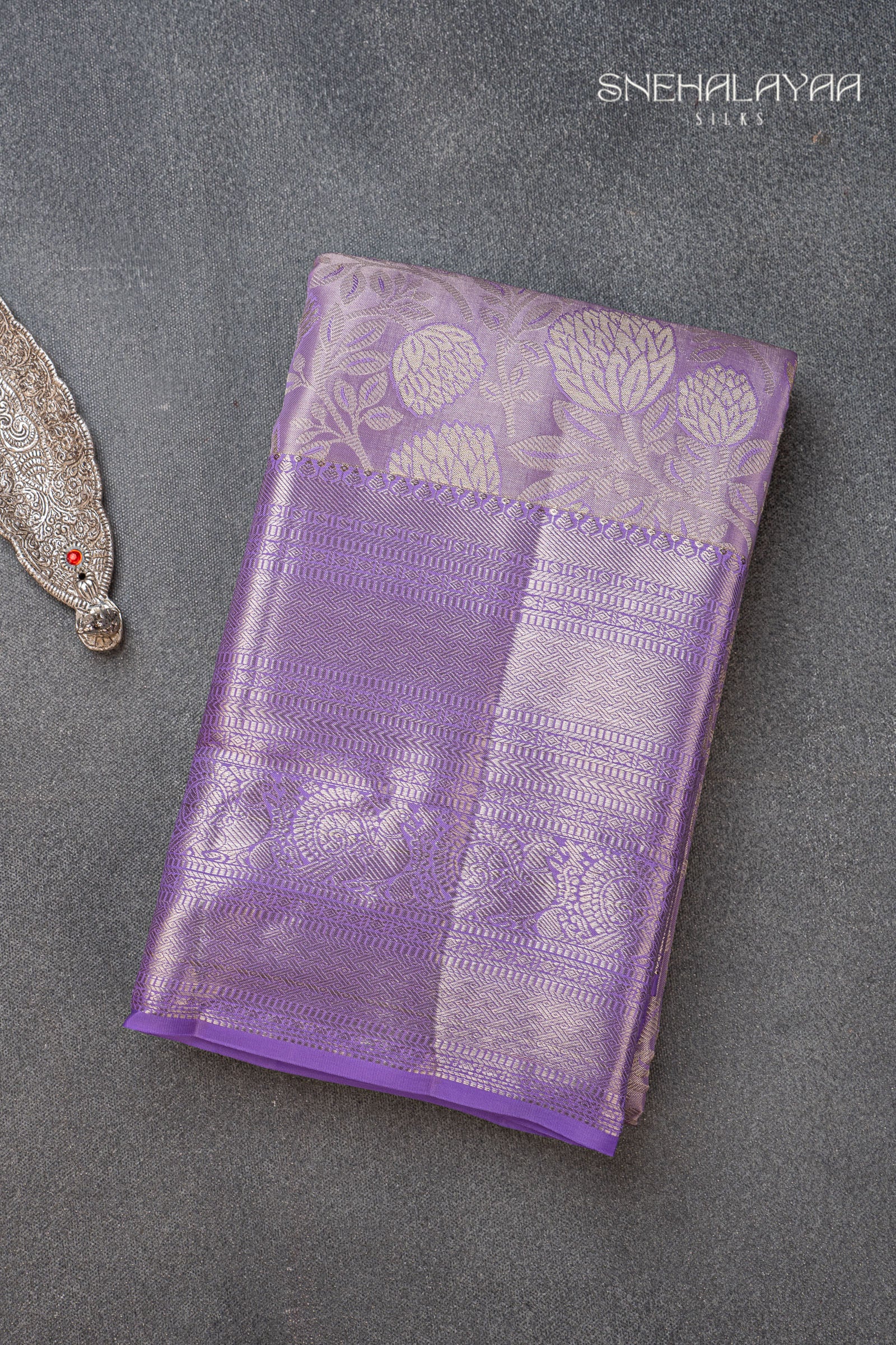 Orchid Purple Tissue Kancheevaram Silk Saree