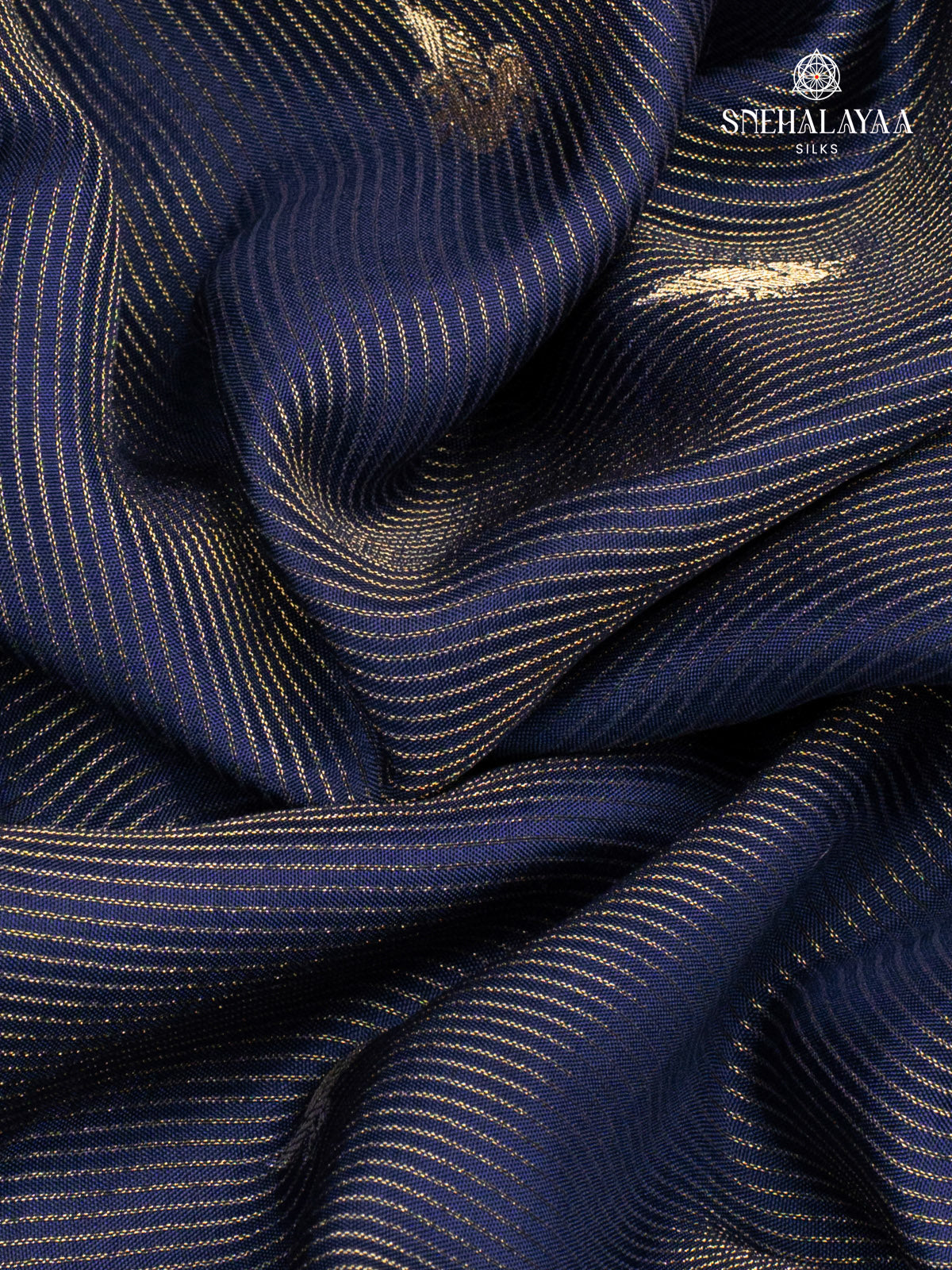 Navy Blue Dola Silk Saree