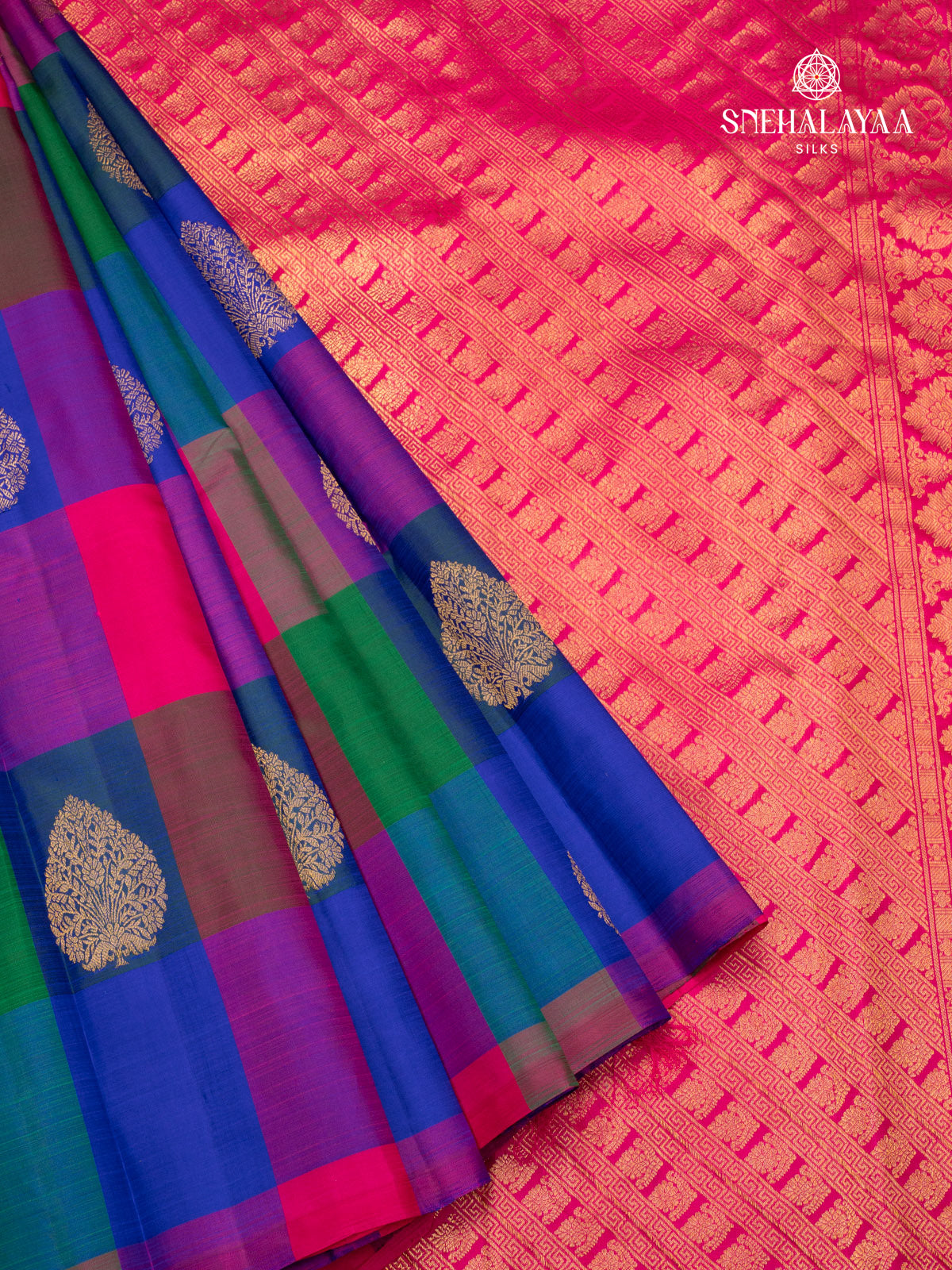 Multi Colour Kanjivaram Silk Saree