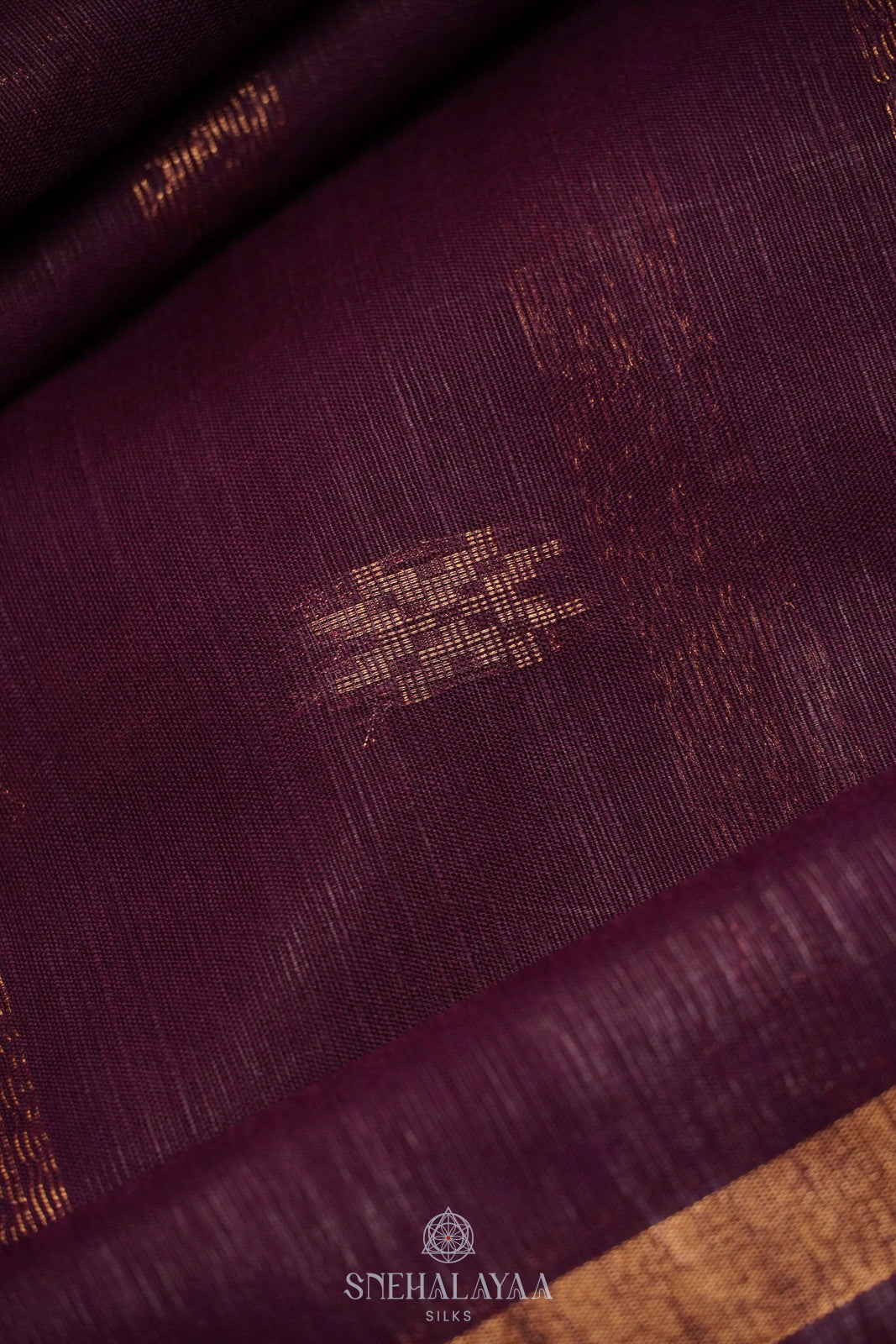 Purple Bamboo Silk Saree
