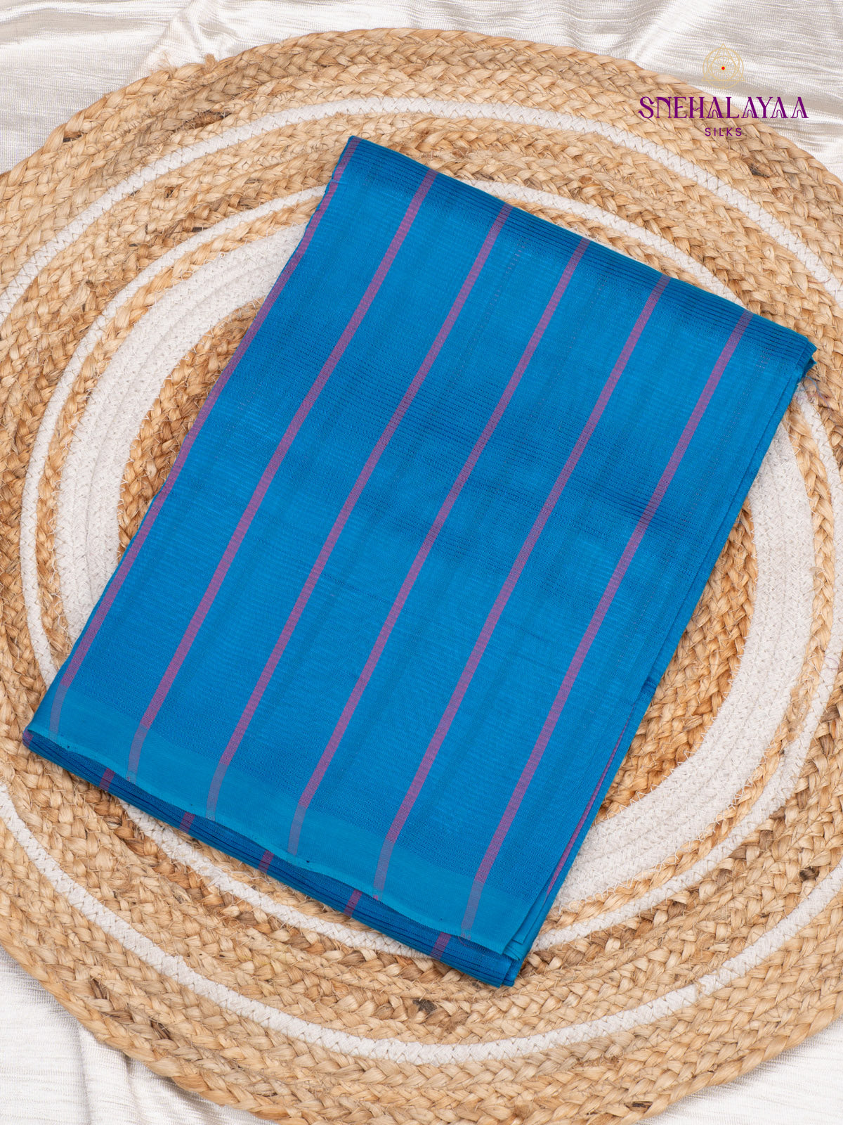 Blue Mangalagiri Silk Cotton Saree