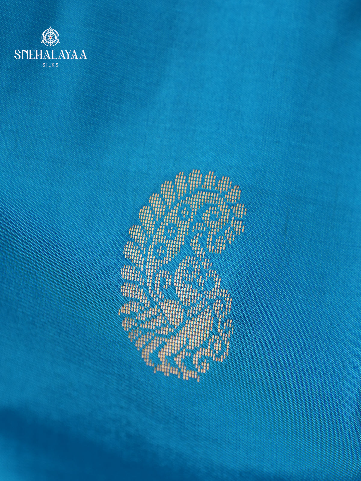 Turquoise Blue Kanjivaram Silk Saree