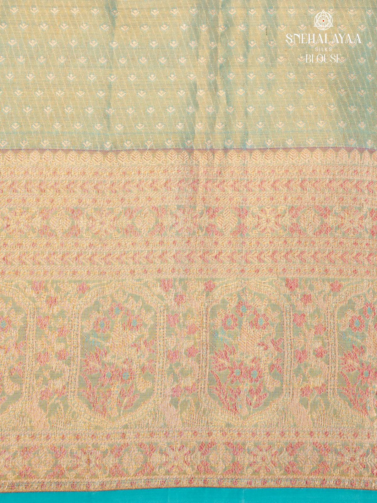 Peach Pink Tissue Kanjivaram Silk Saree