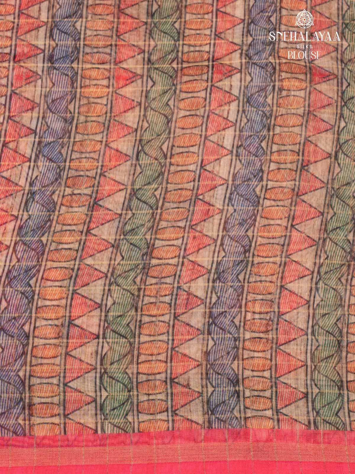 Pink Madhubani Saree