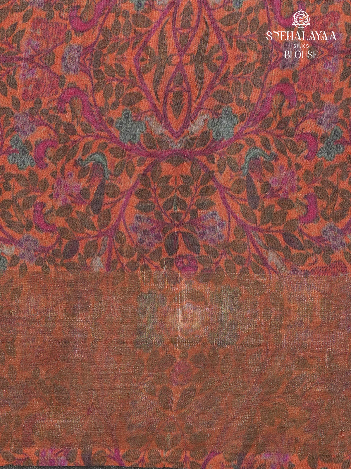 Maroon Tussar Silk Saree