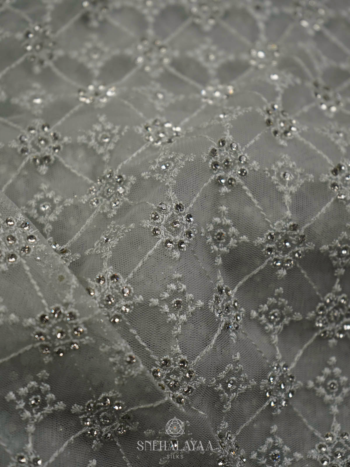 Pale Blue Designer Saree