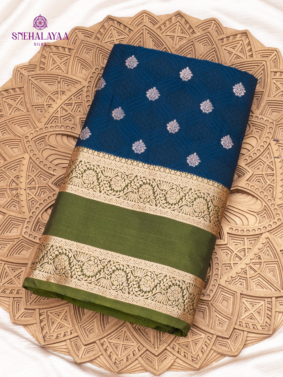 Navy Blue Soft Silk Saree