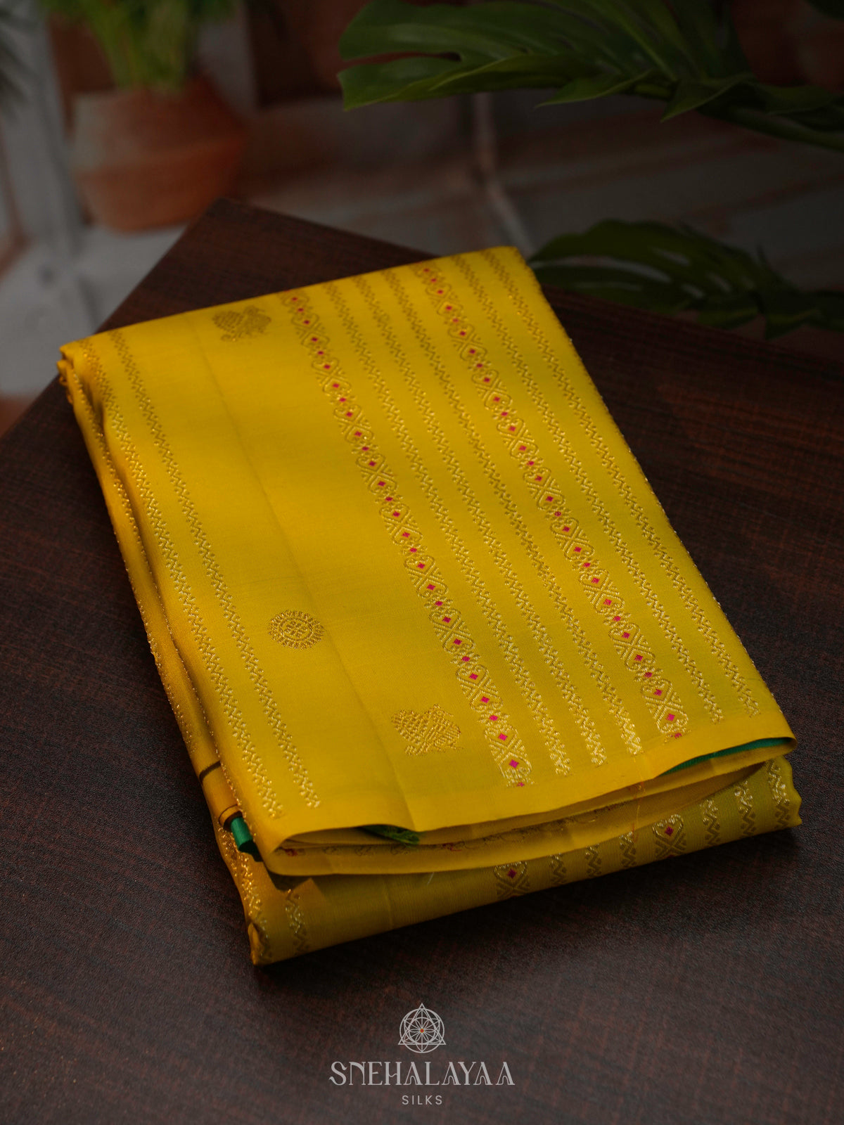 Yellow Kanjivaram Silk Saree