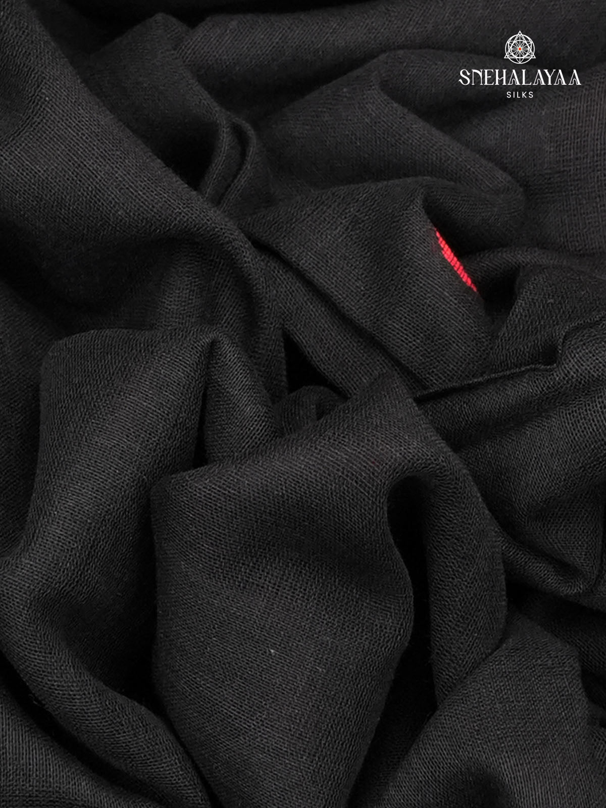 Black Khadi Cotton Saree