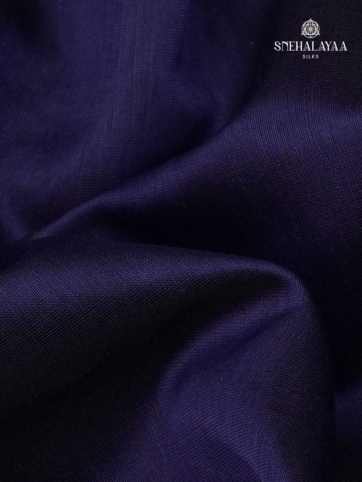 Navy Blue Maheshwari Silk Cotton Saree