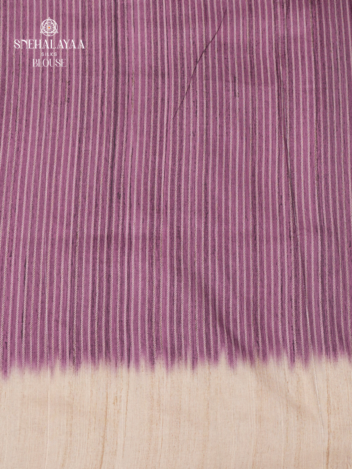 Purple Tussar Embroidery Saree