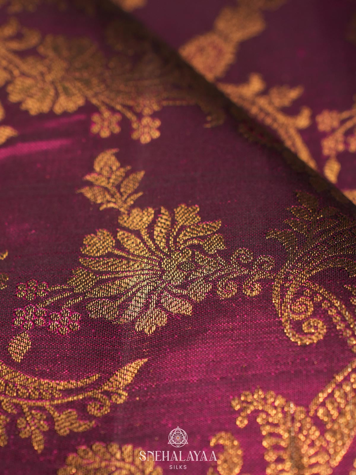 Purple Kanjivaram Silk Saree