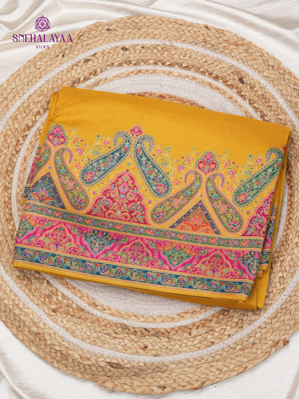 Yellow Banaras Silk Saree