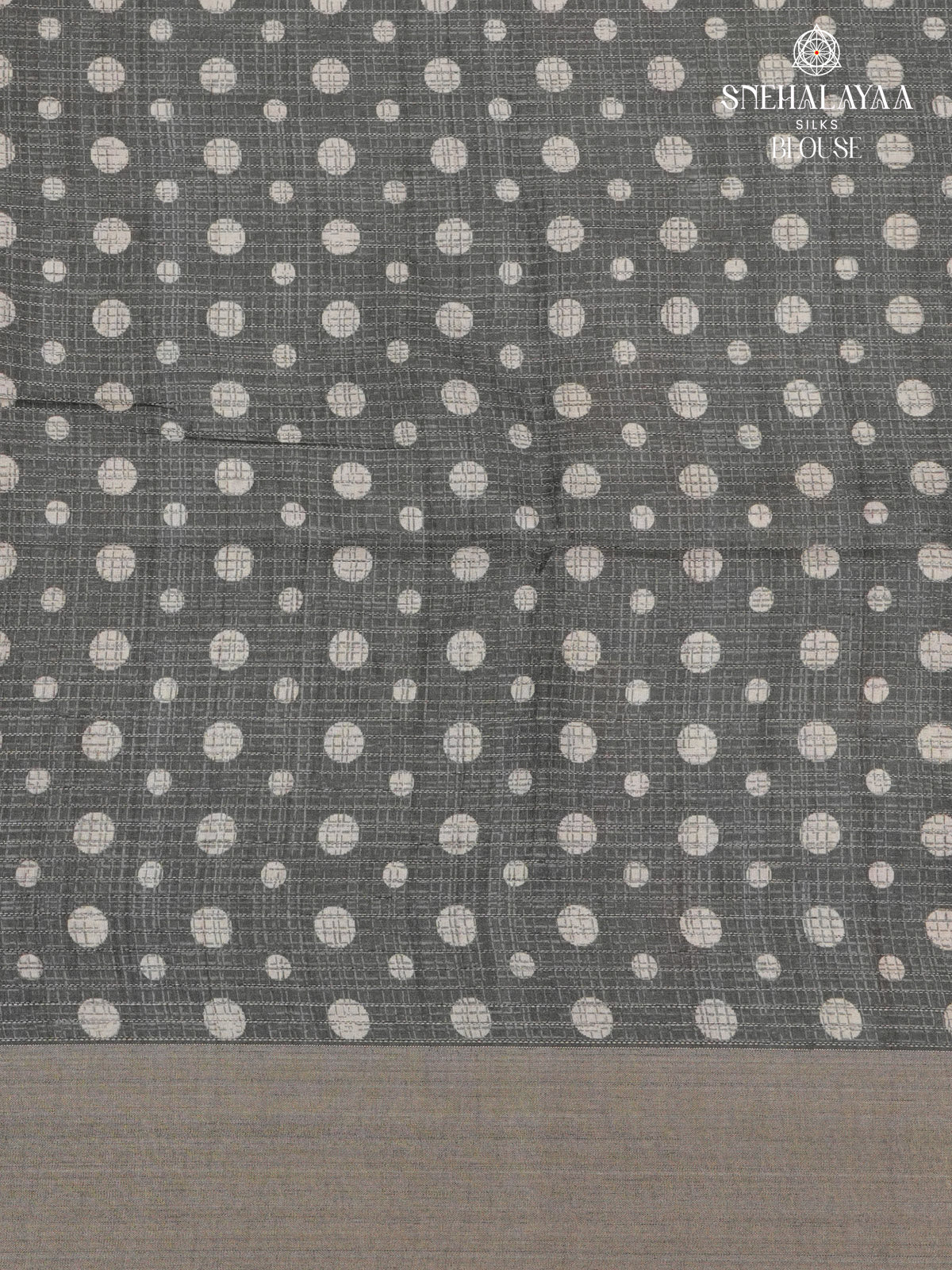 Black Floral Prtinted Tussar Saree