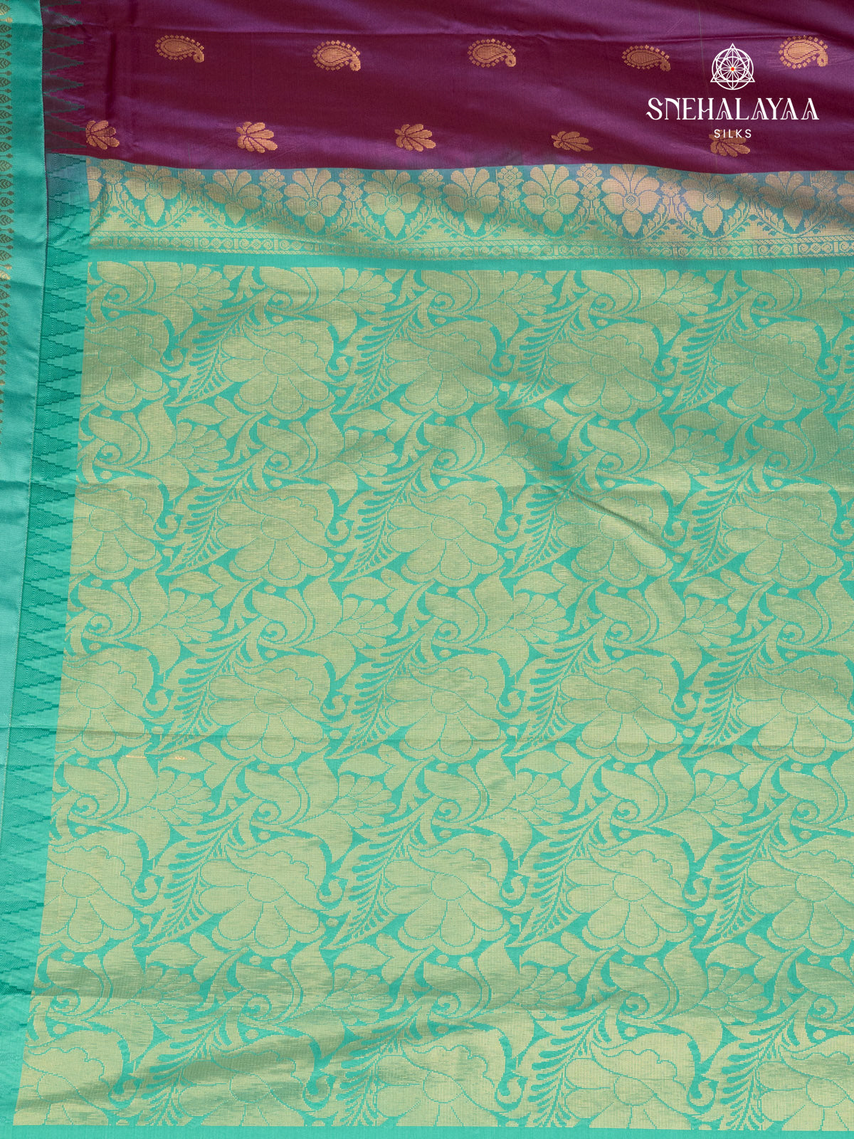 Purple Gadwal Silk Saree