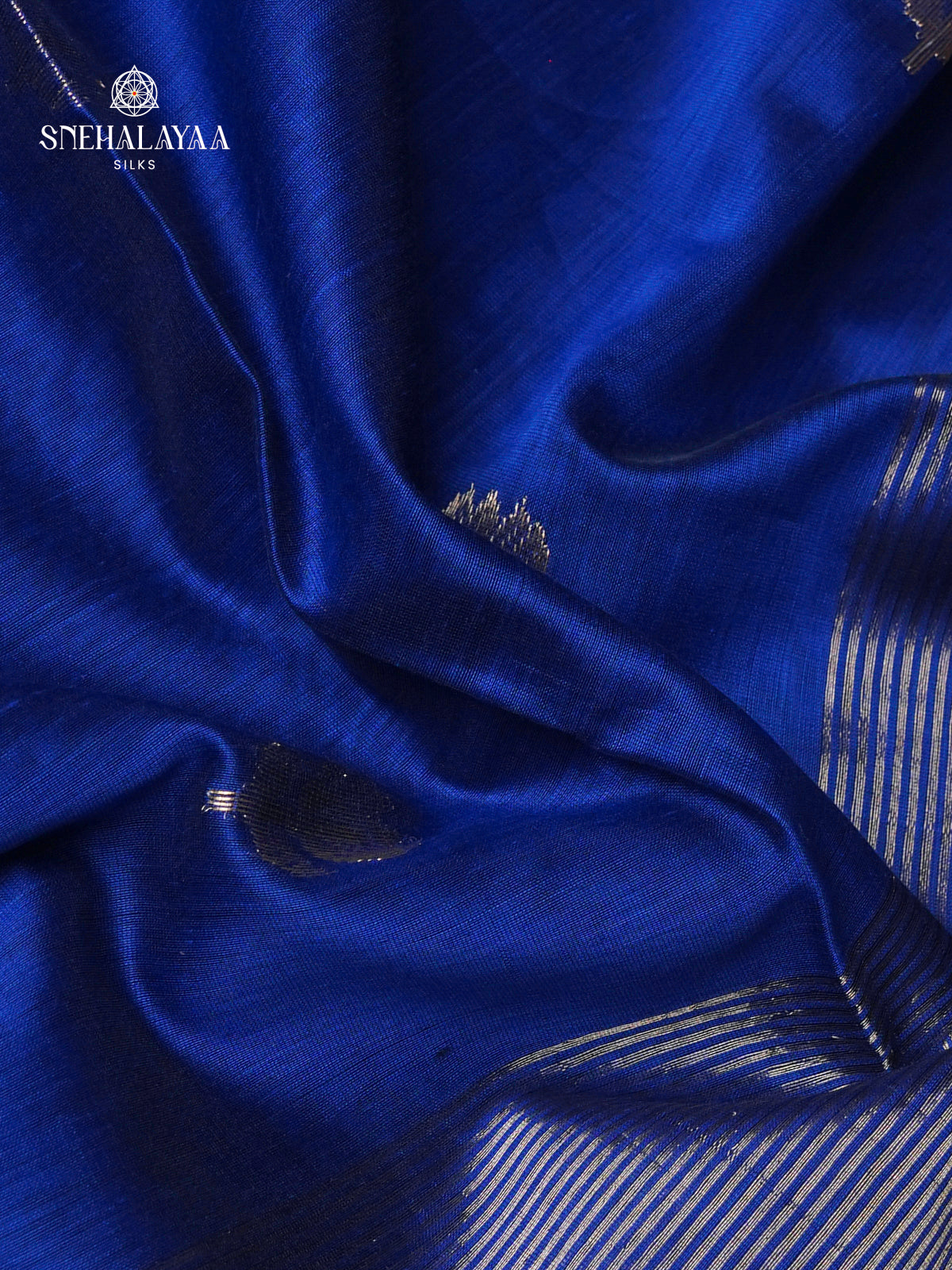 Royal Blue Maheshwari Silk Cotton Saree