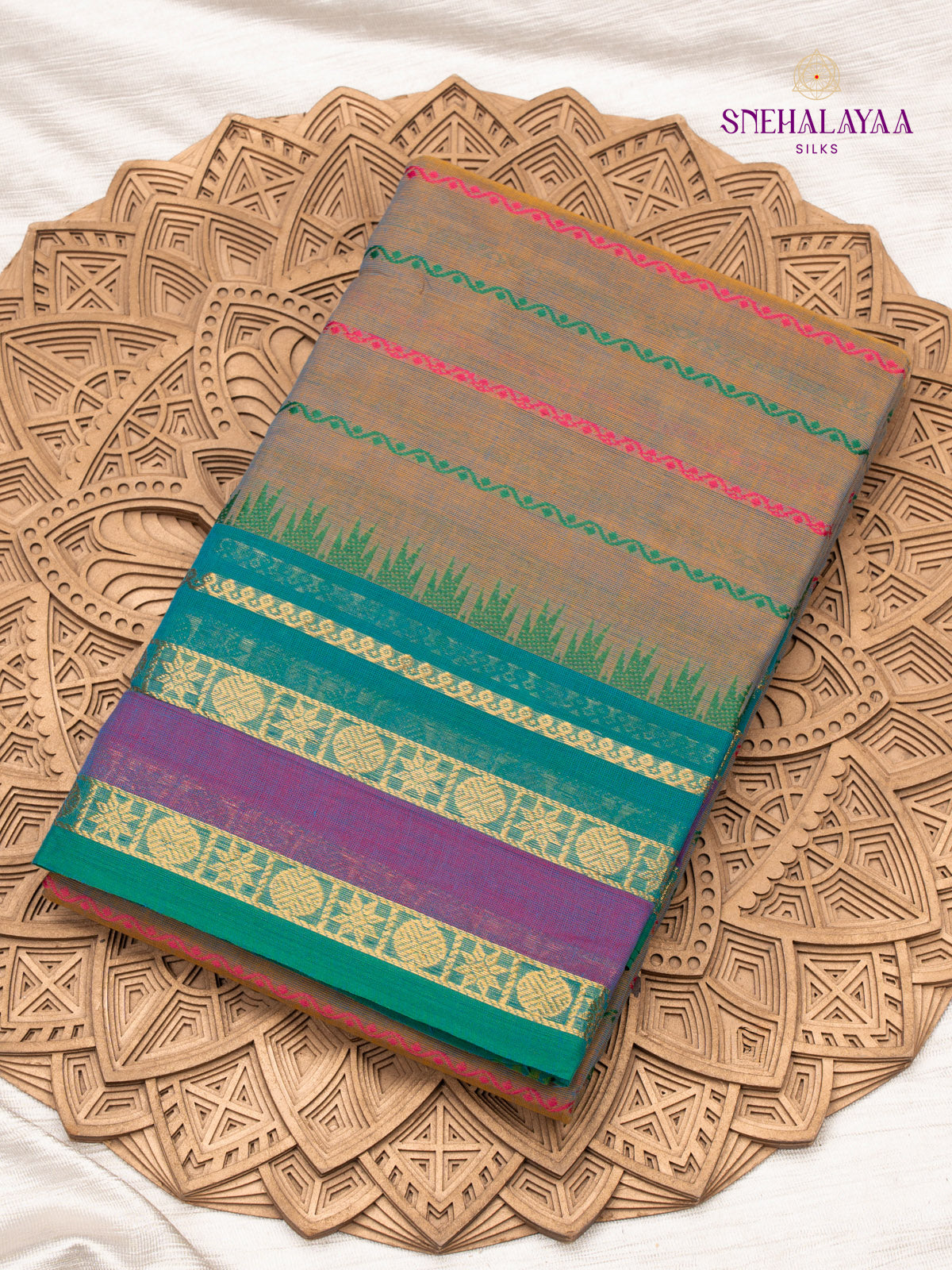 Grey Chettinad Cotton Saree