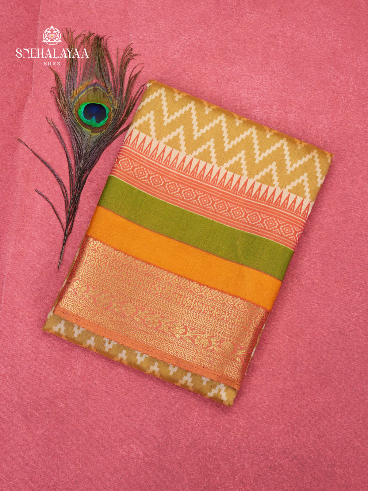 Multicolour Ikat saree