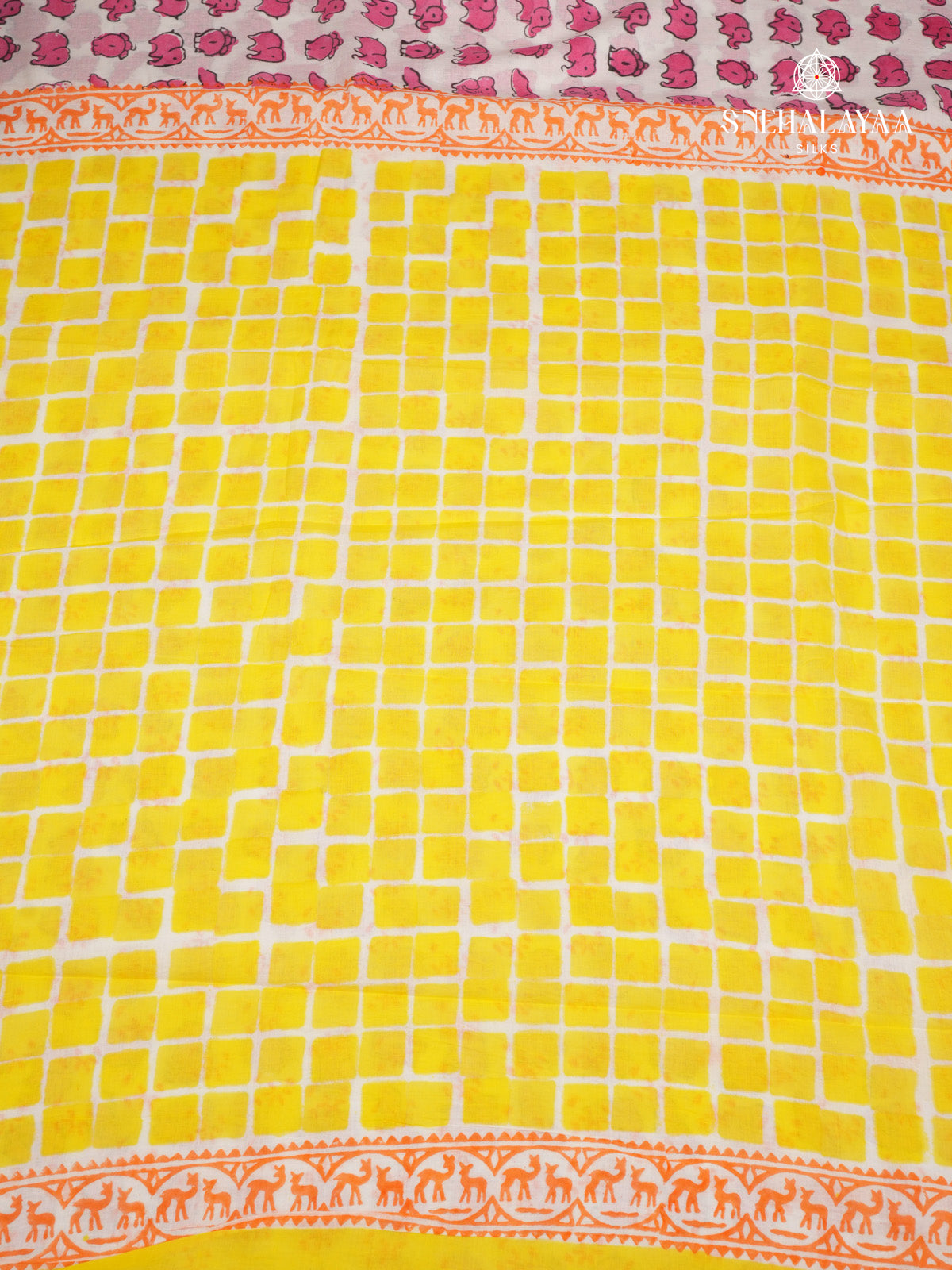 White Jaipur Cotton Saree