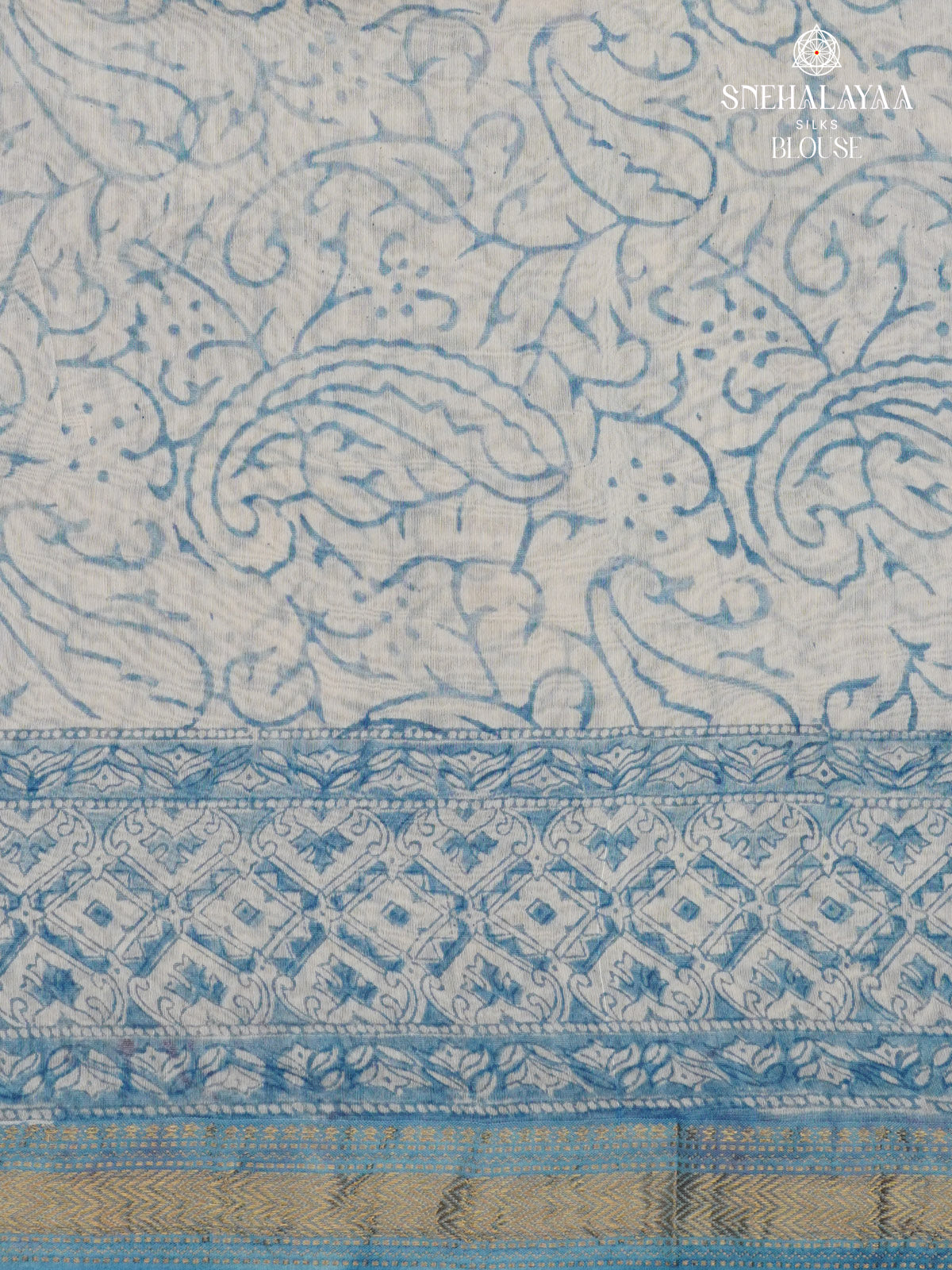 Pale Blue Chanderi Saree