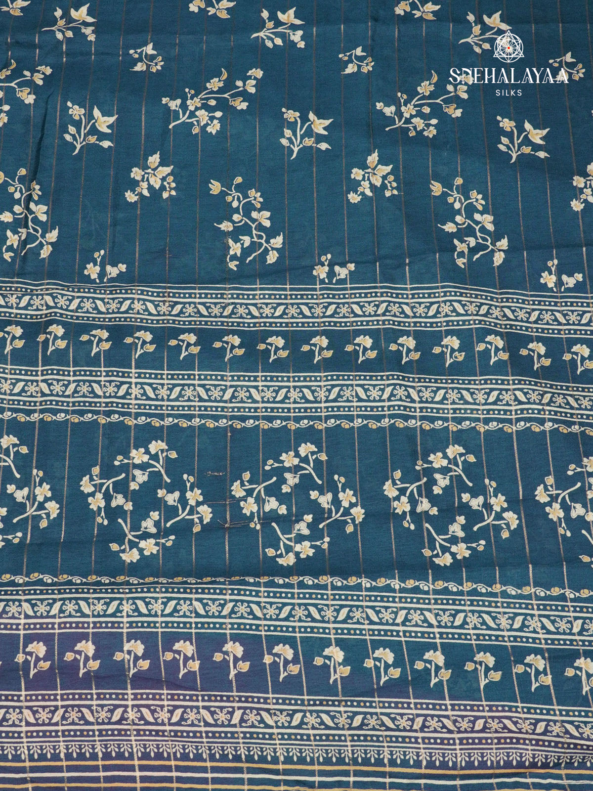 Teal Blue Dola Silk Saree