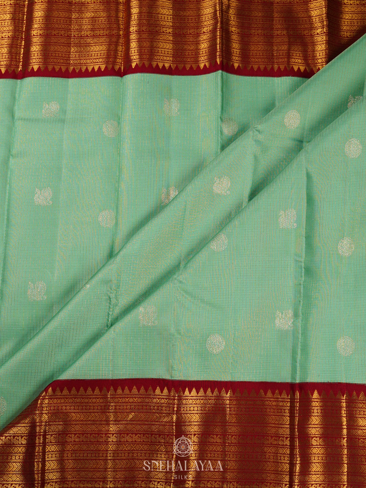 Pista Green Kanjivaram Silk Saree