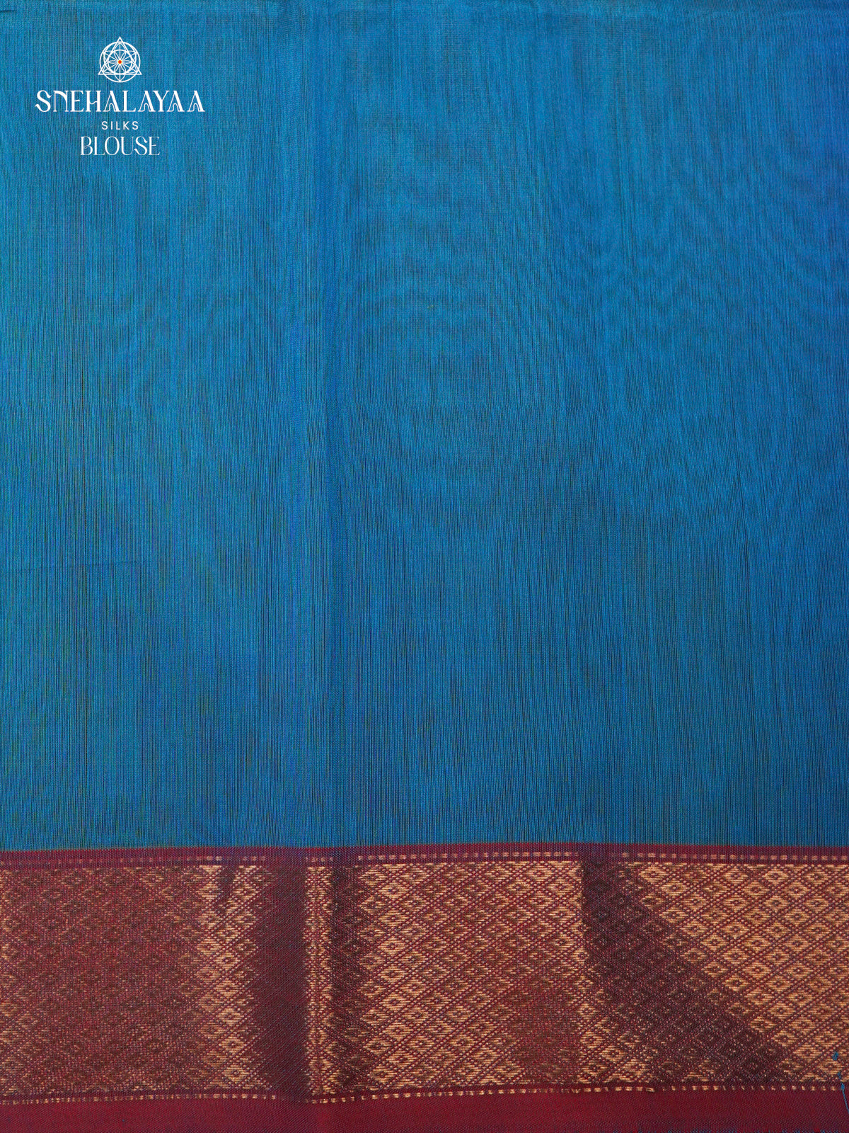 Sky Blue Maheshwari Silk Cotton Saree