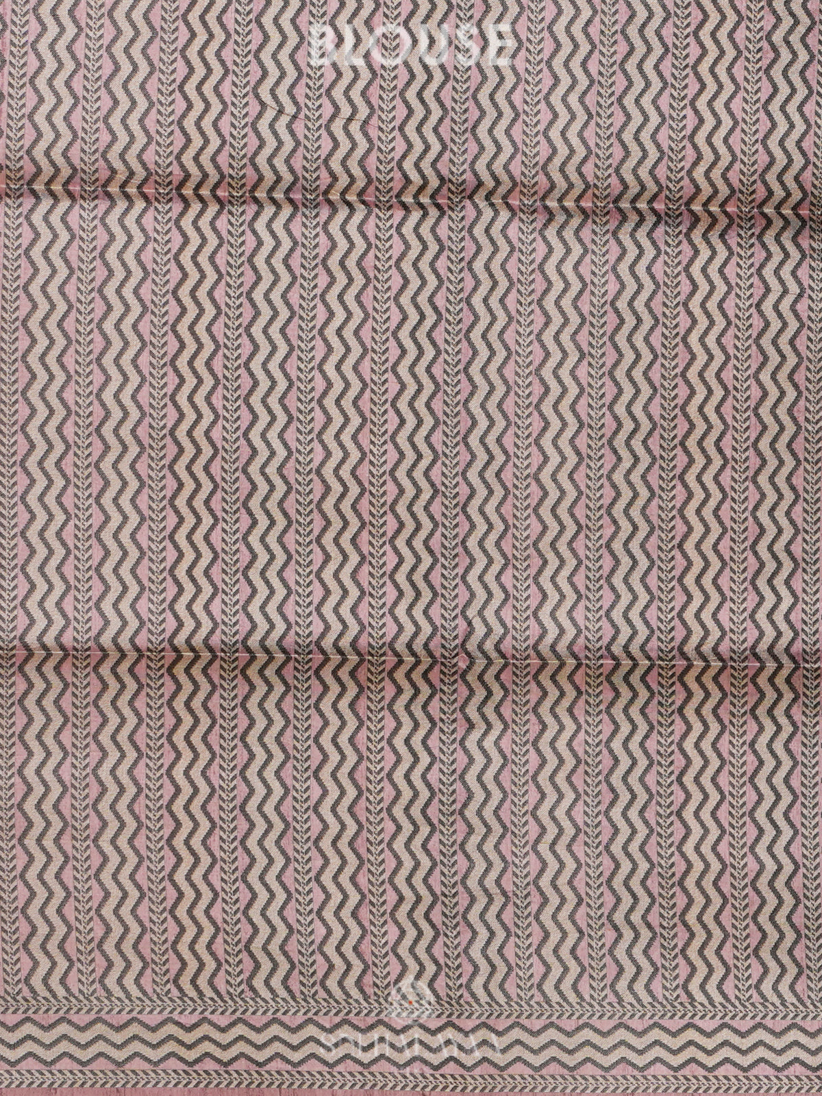 Pink Tussar Embroidery Saree
