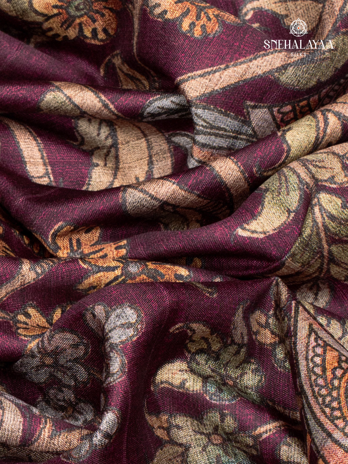 Grape Tussar Saree