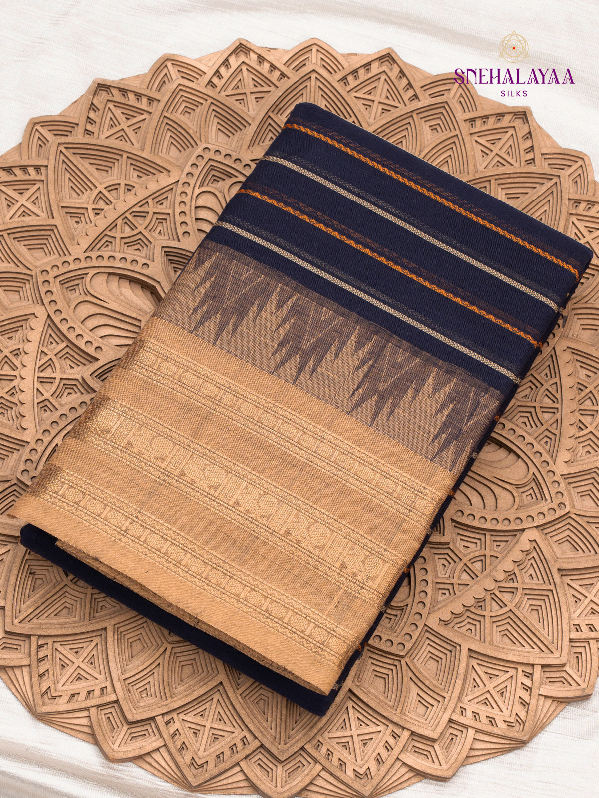 Black Kanchi Cotton Saree