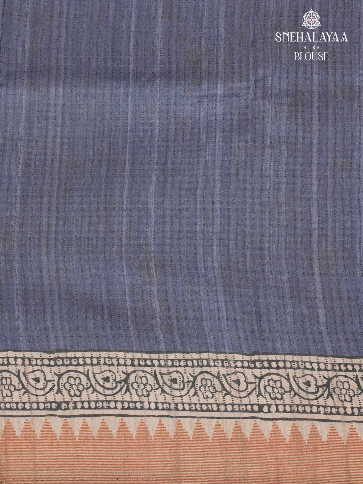 Teal Blue Tussar Saree