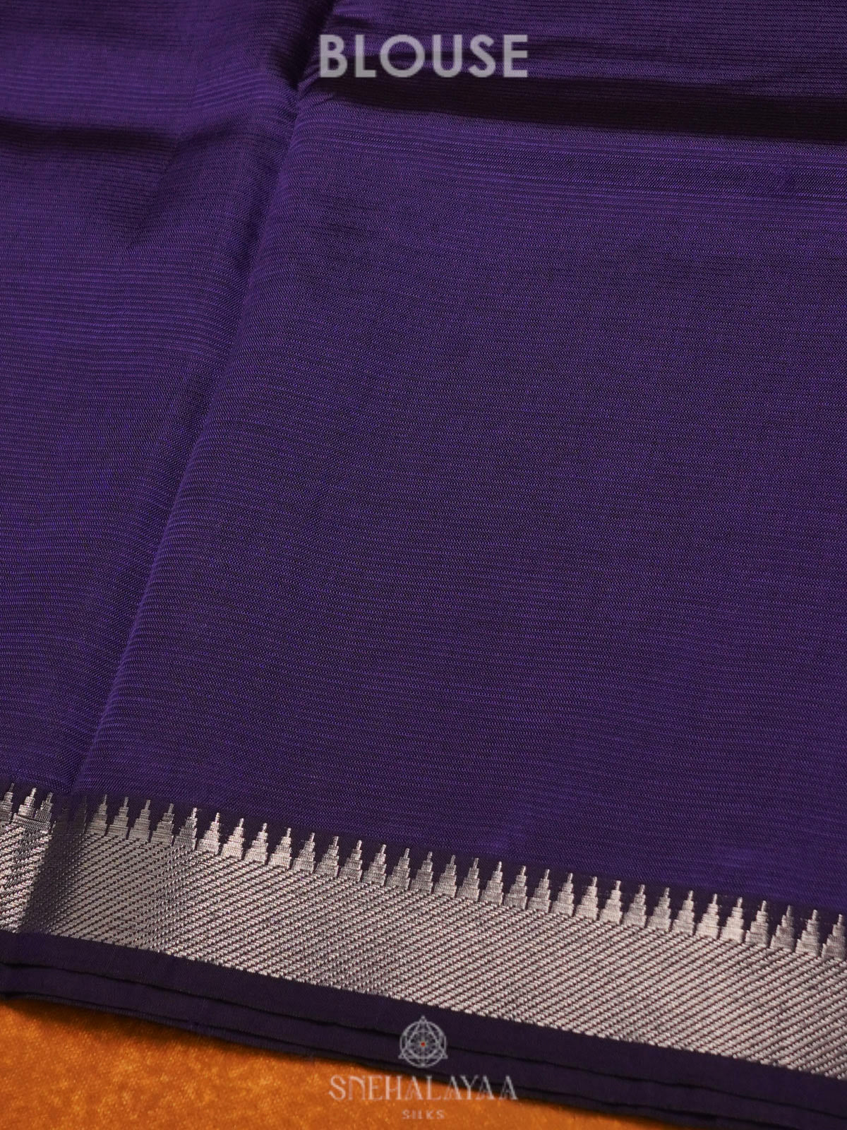 Navy Blue Mngalagiri Silk Cotton Saree