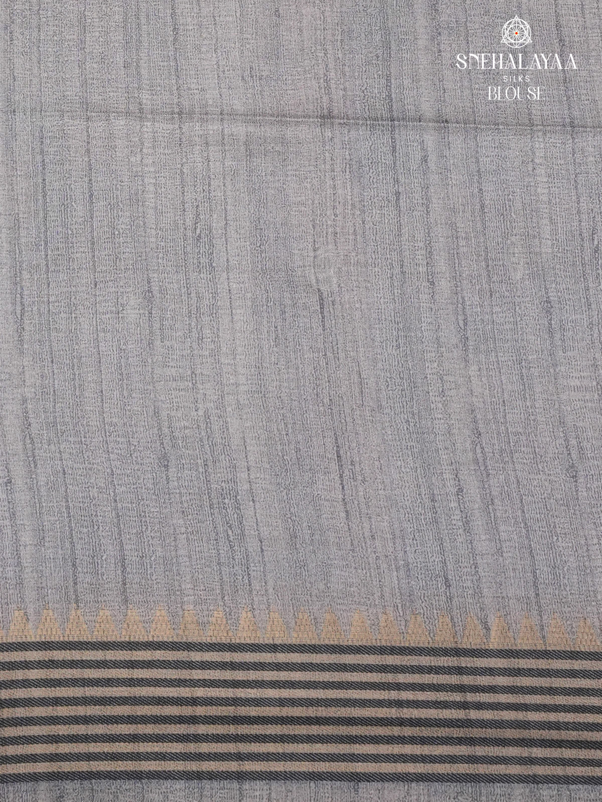 Beige With Brown Border Kalamkari Tussar Saree