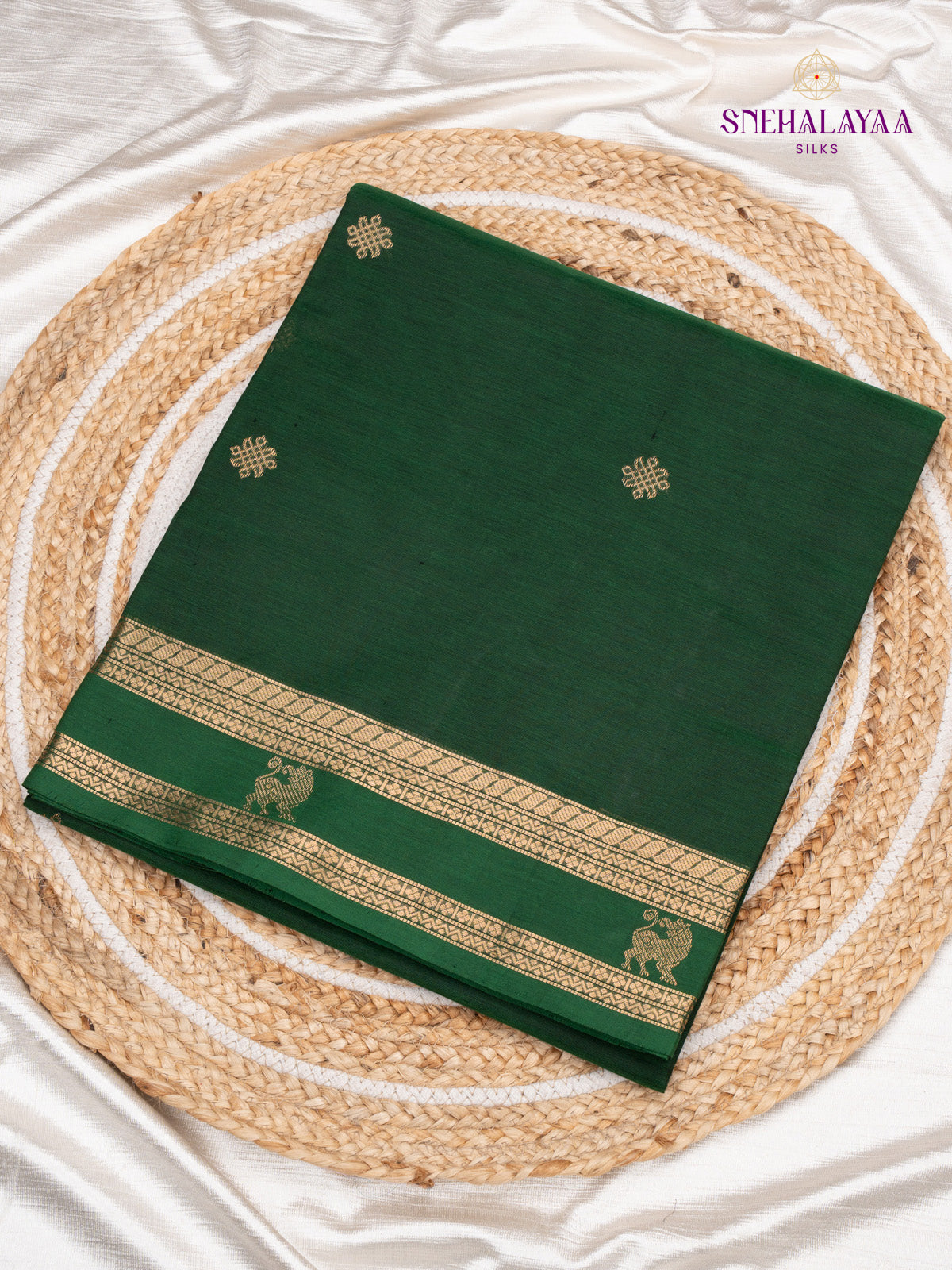 Green Kanchi Silk Cotton Saree