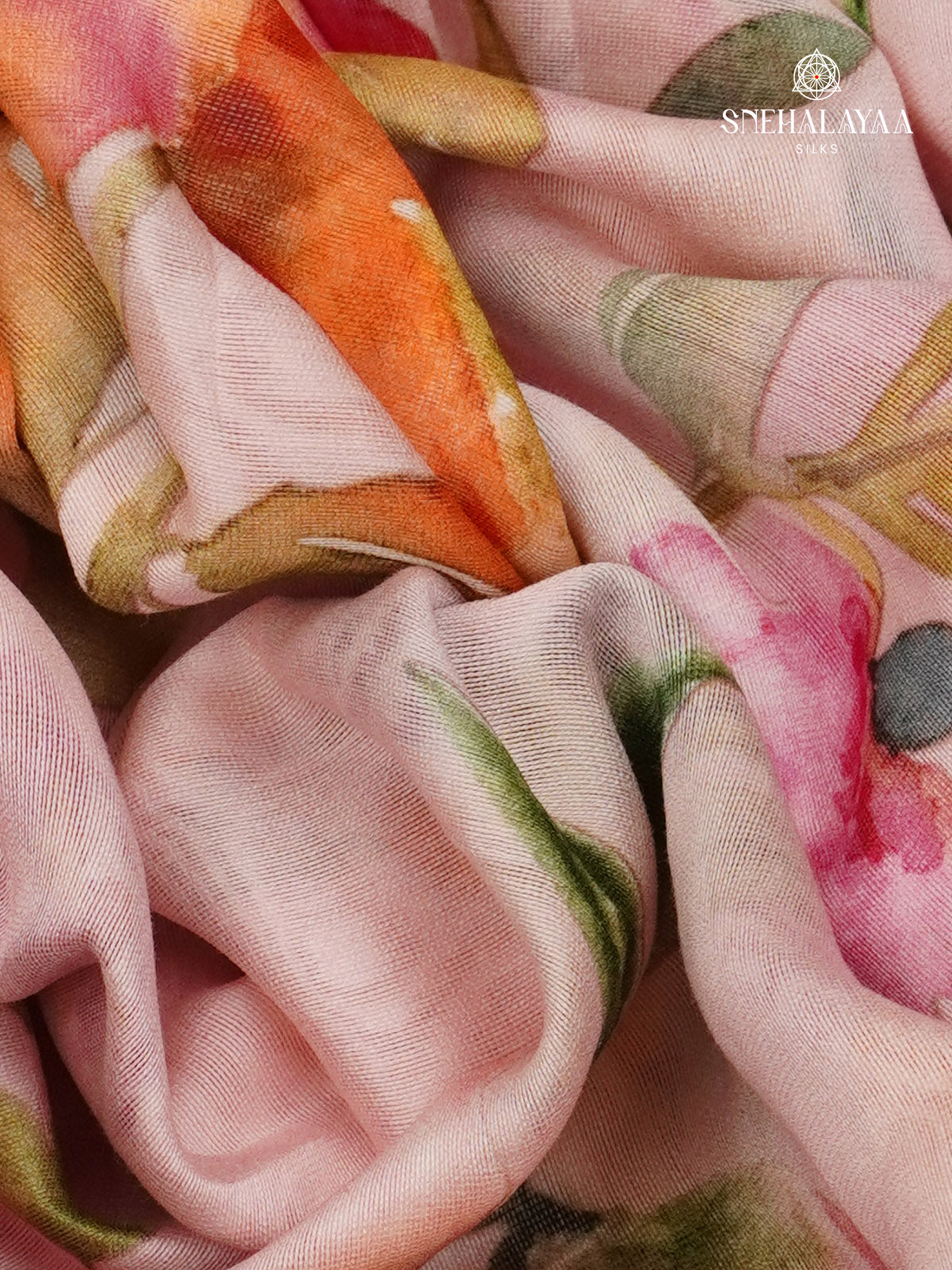 Pastel Pink Chnaderi Saree