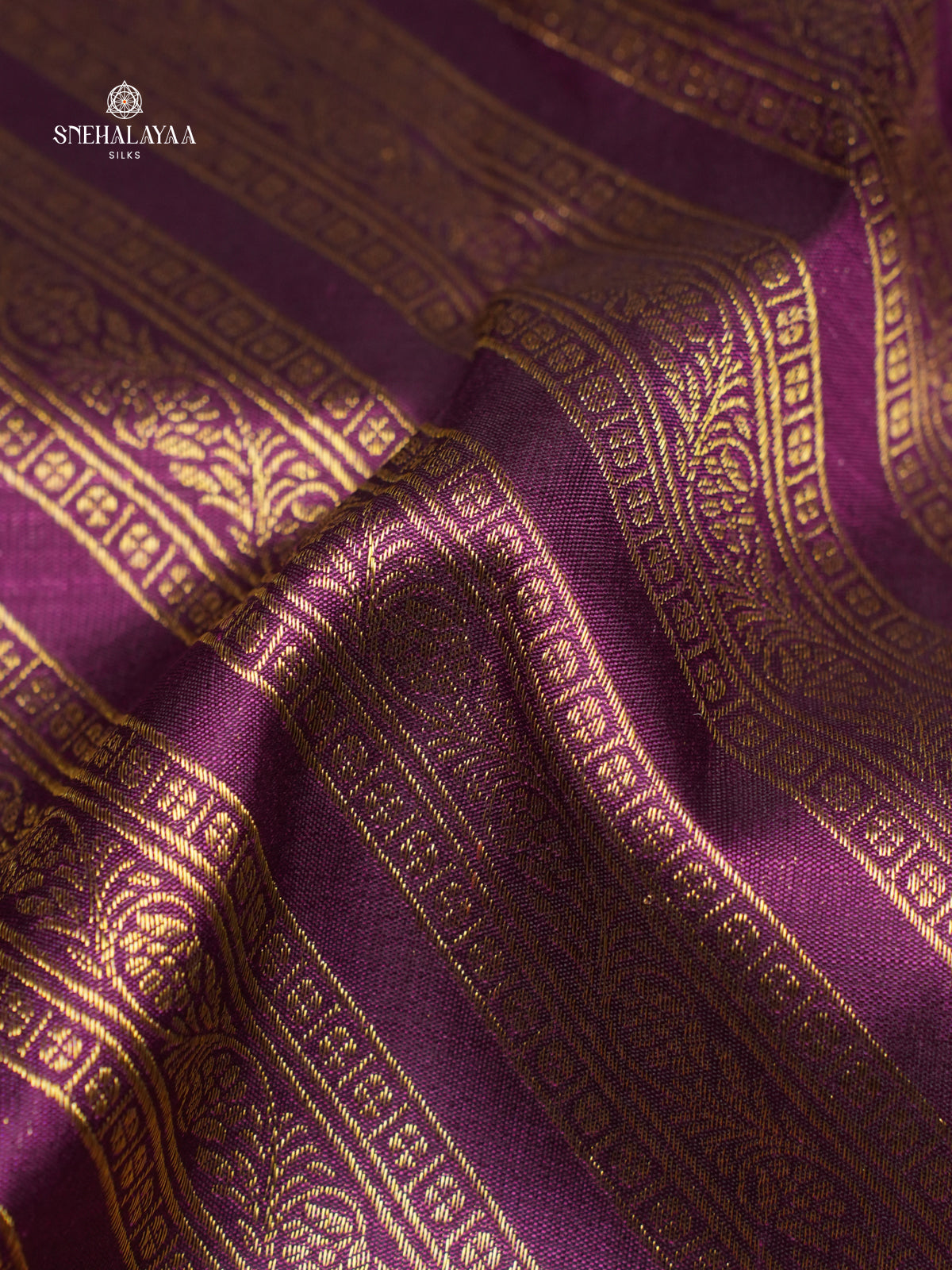 Purple Kanjivaram silk saree
