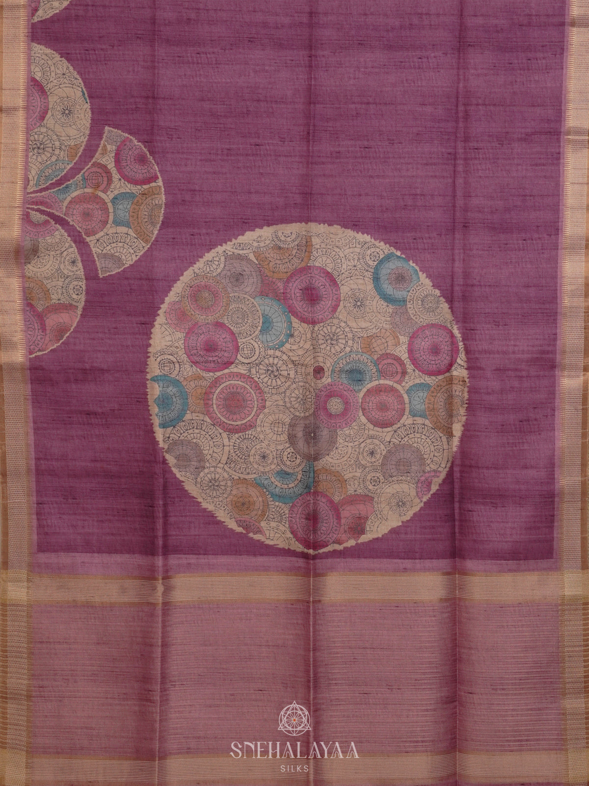 Purple Tussar Saree