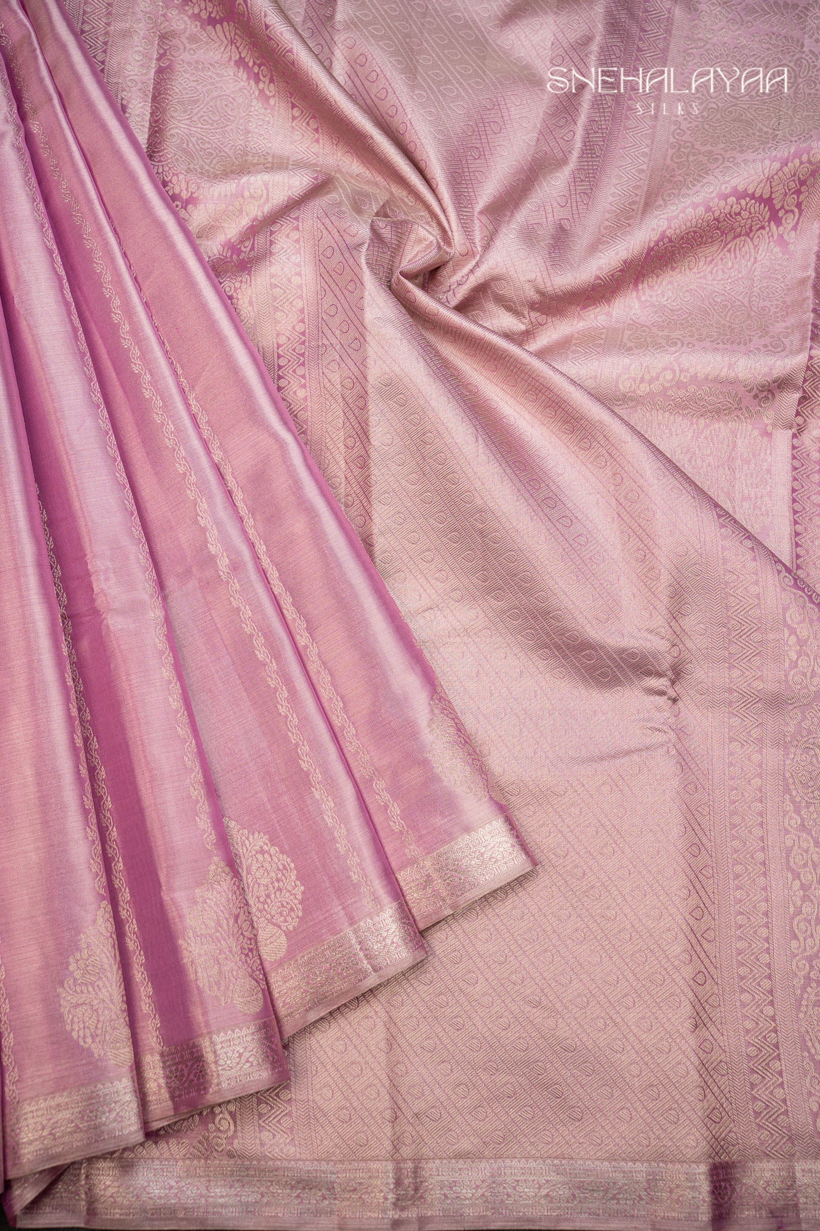 Lavender Kancheevaram Silk Saree