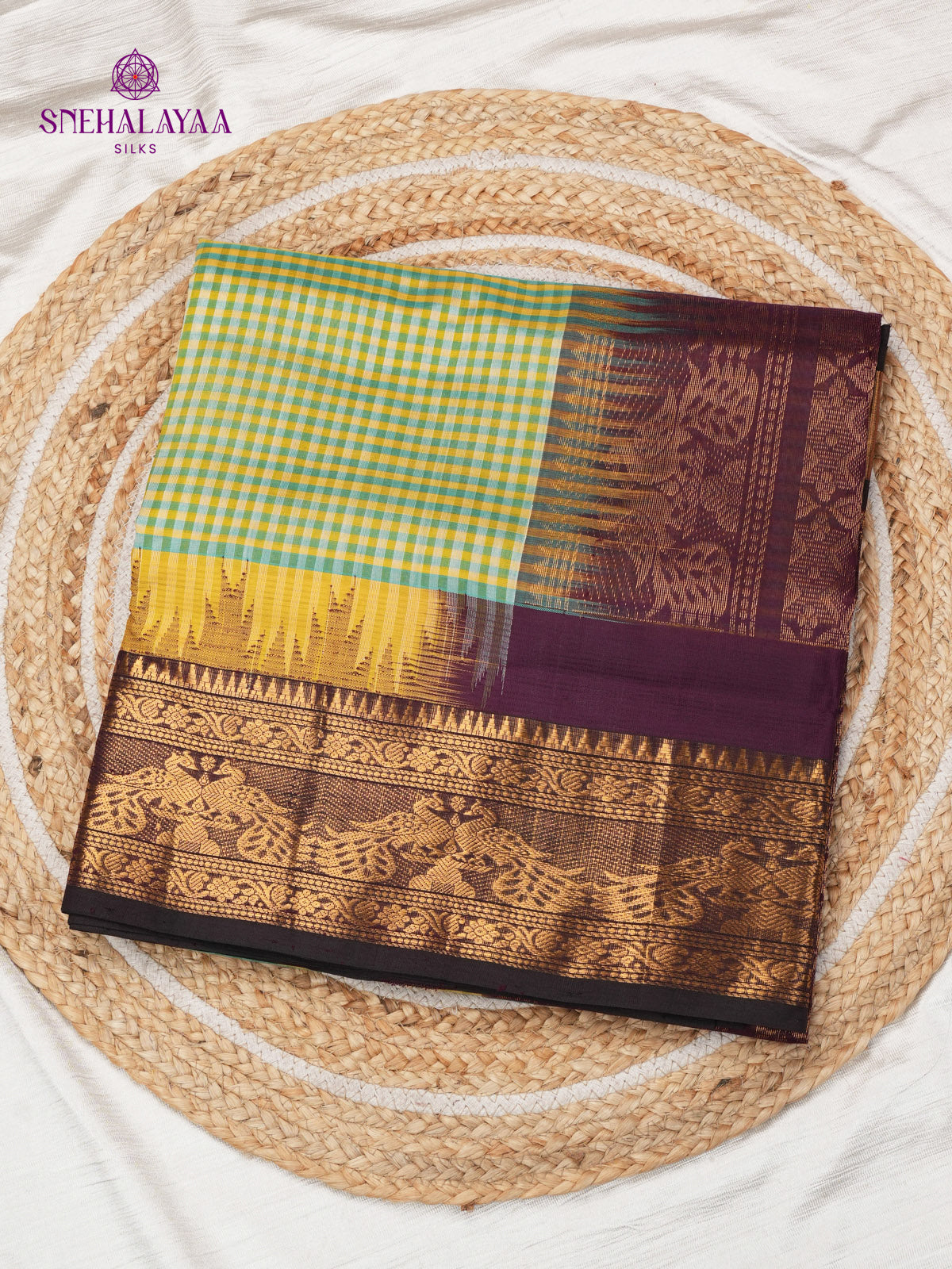 Pista Green Kanchi Silk Cotton Saree