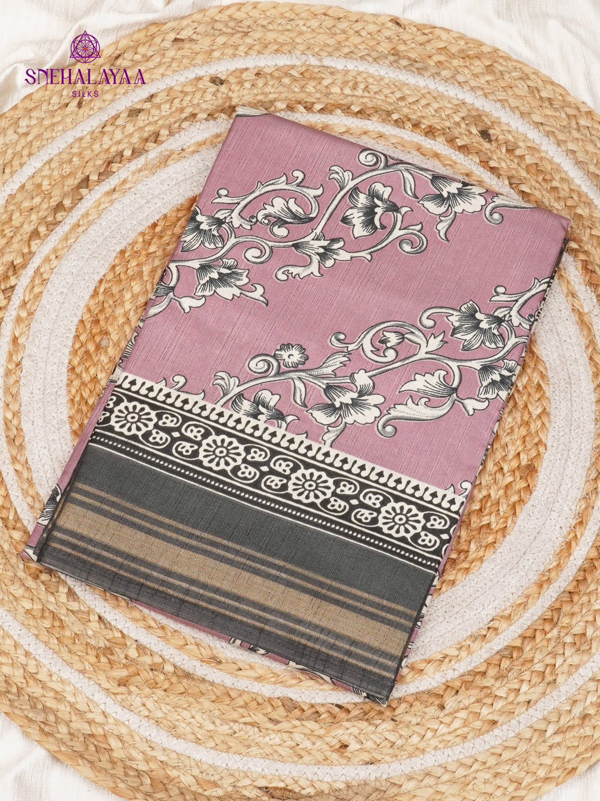 Lavender Dola Silk Saree