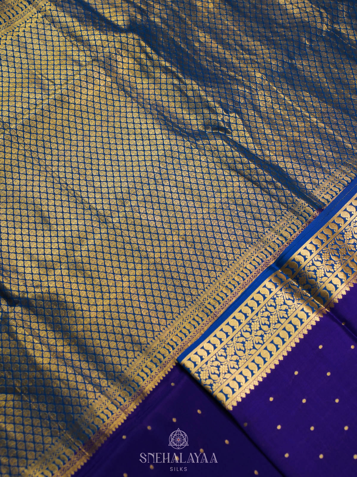 Purple Mysore Silk Saree