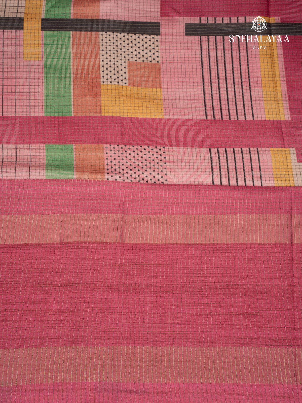 Multi Colour Tussar Saree