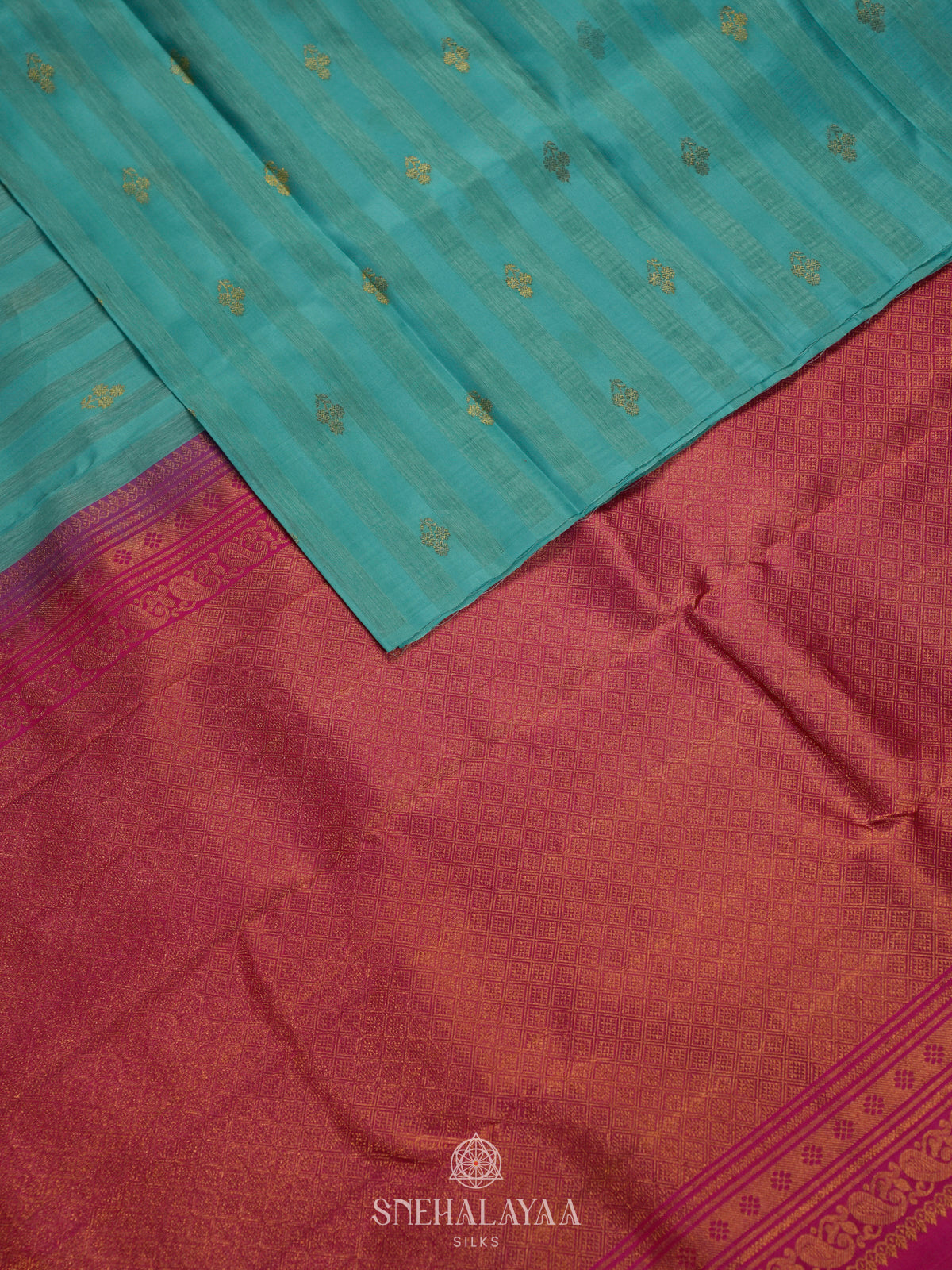 Blue Kanchi Linen Silk Saree