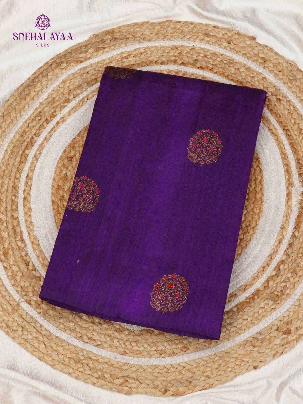 Purple Banaras Raw Silk Saree
