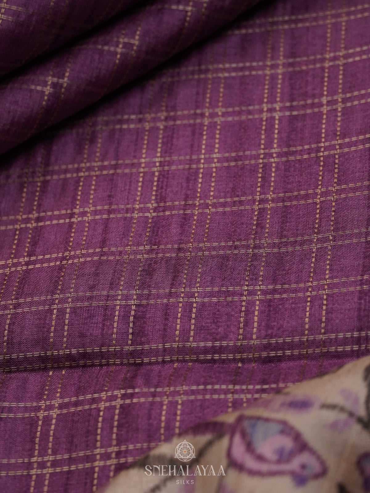 Purple Tussar Saree