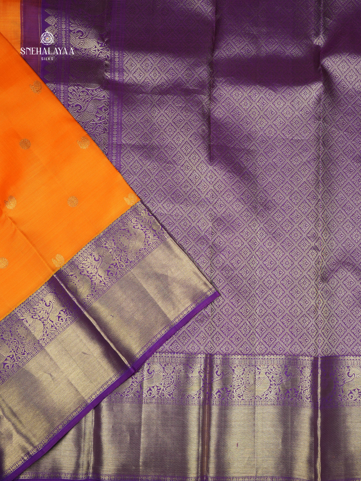 Orange Kanjivaram Silk Saree